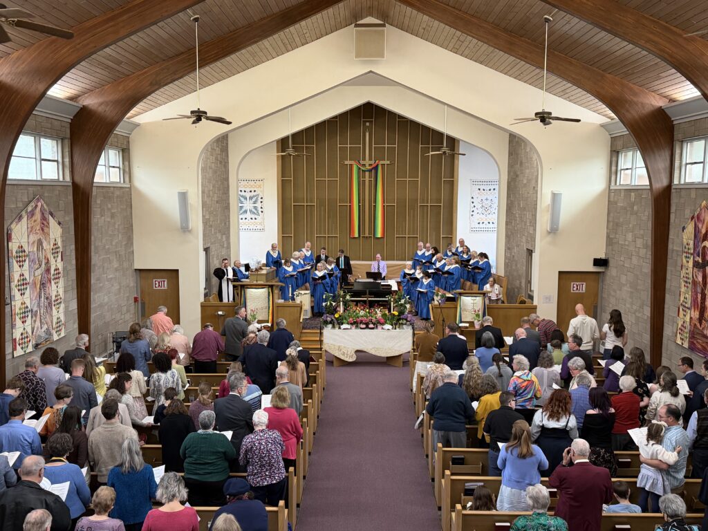 Image of Easter Service 2026 including the congregation and the choir